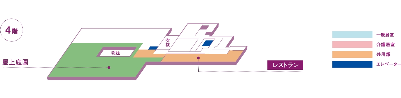 図：館内施設フロアマップ4階 レストラン